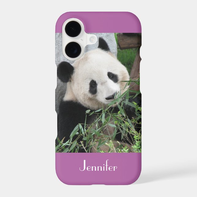 Géant Panda Mignon, Violet, Orchidée, Nom, (Verso)