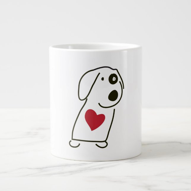 Géante Amour de chien - tasse de café (Devant)