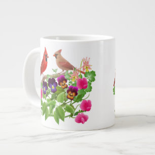 Géante Cardinaux dans la tasse de jardin