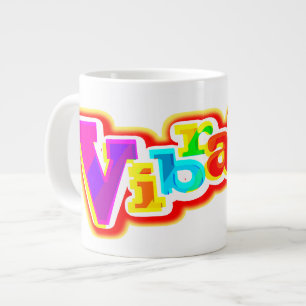 Géante Grosse et colorée tasse de spécialité jumbo vibran