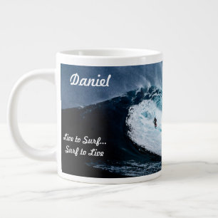 Géante Tasse de café personnalisée pour surfeur sur le th