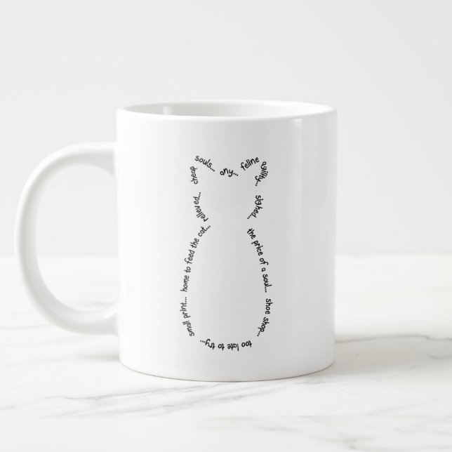 Géante Tasse d'éléphant d'histoire de chat (Gauche)