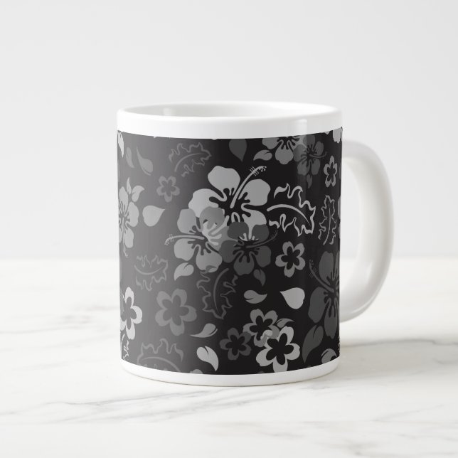 Géante Tasse d'éléphant en verre de motif de fleur de (Devant droit)
