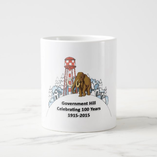 Géante Tasse enorme - 100th année et mammouth laineux (Devant)