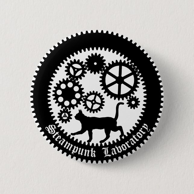 Gear Cat 2 Inch Round Button (Front)