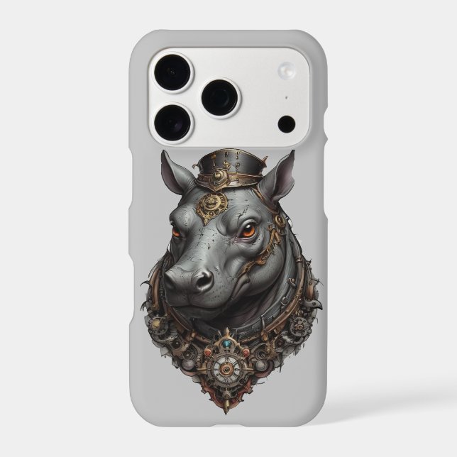 "Gear-Driven Giant: The Steampunk Hippo" (Back)