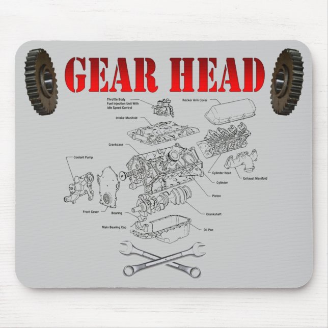GEAR HEAD MOUSE PAD (Front)