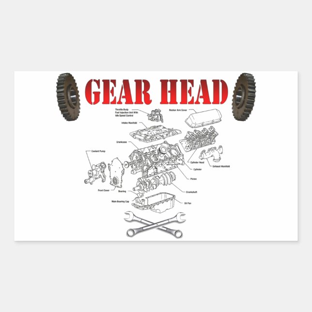 GEAR HEAD STICKER (Front)
