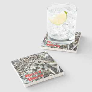 Gear Head Stone Coaster Nuts & Bolts