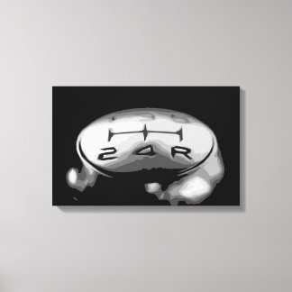 Gear Knob of a Luxury Sports Car Simple Design Canvas Print