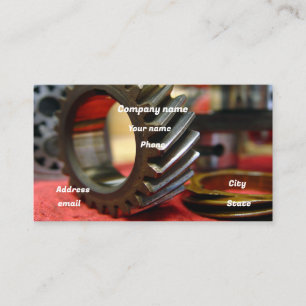 Gear machine parts  business card