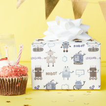 Gear Up for Fun Robot Kids Happy Birthday