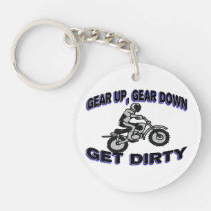 Gear Up Get Dirty Motocross Keychain