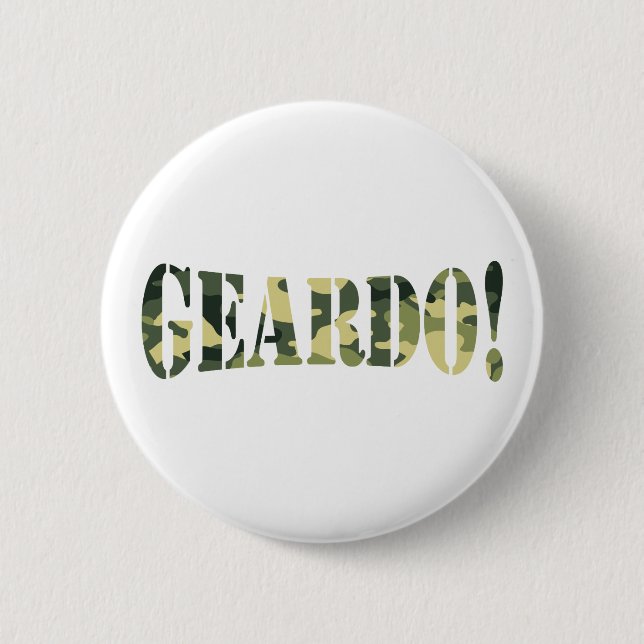 GEARDO! CAMO / CAMOUFLAGE 2 INCH ROUND BUTTON (Front)