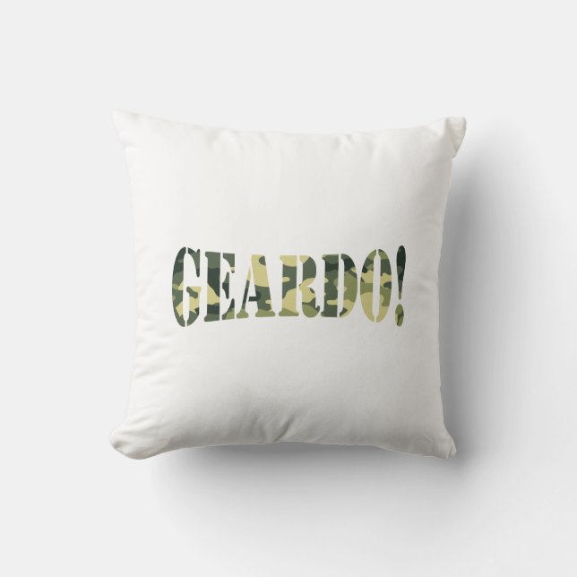 GEARDO! CAMO / CAMOUFLAGE THROW PILLOW (Front)