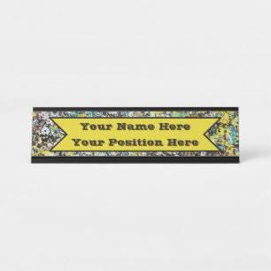 Geared Toward Abstract Art Design Lover Desk Name Plate