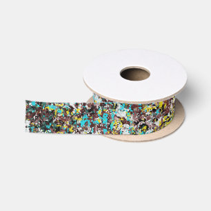 Geared Toward Abstract Art Design Lover Satin Ribbon