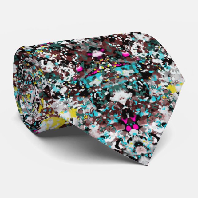 Geared Toward Abstract Art Design Lover  Tie (Rolled)