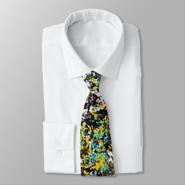 Geared Toward Steampunk Abstract Art Design Lover Tie (Tied)
