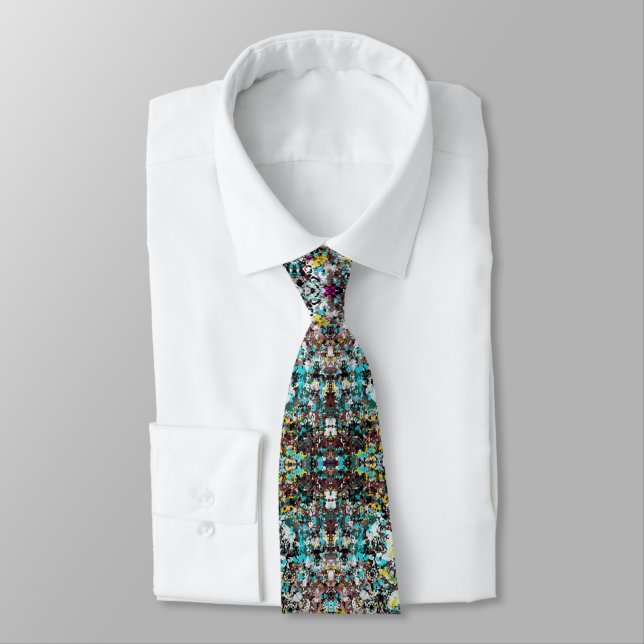 Geared Toward Steampunk Abstract Art Design Lover Tie (Tied)