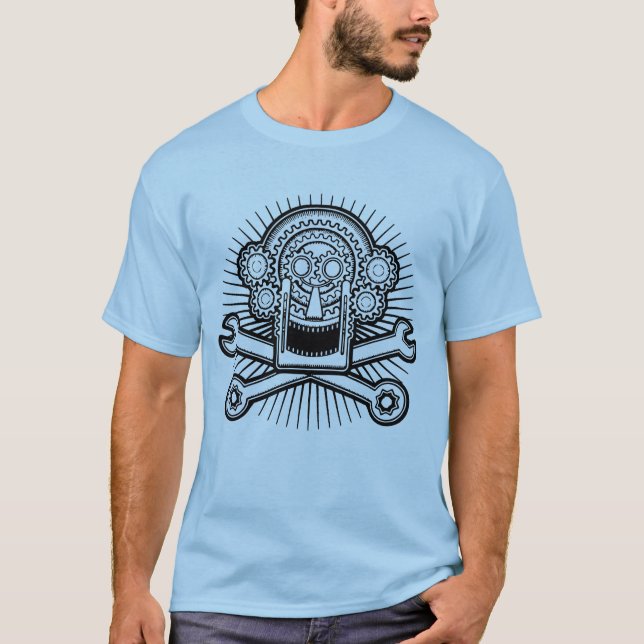 Gearhead -bw T-Shirt (Front)