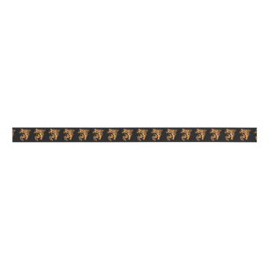 Gearhead Twister Orange Mustang Horse Grosgrain Ribbon