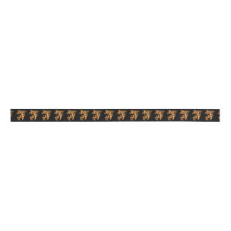 Gearhead Twister Orange Mustang Horse Grosgrain Ribbon
