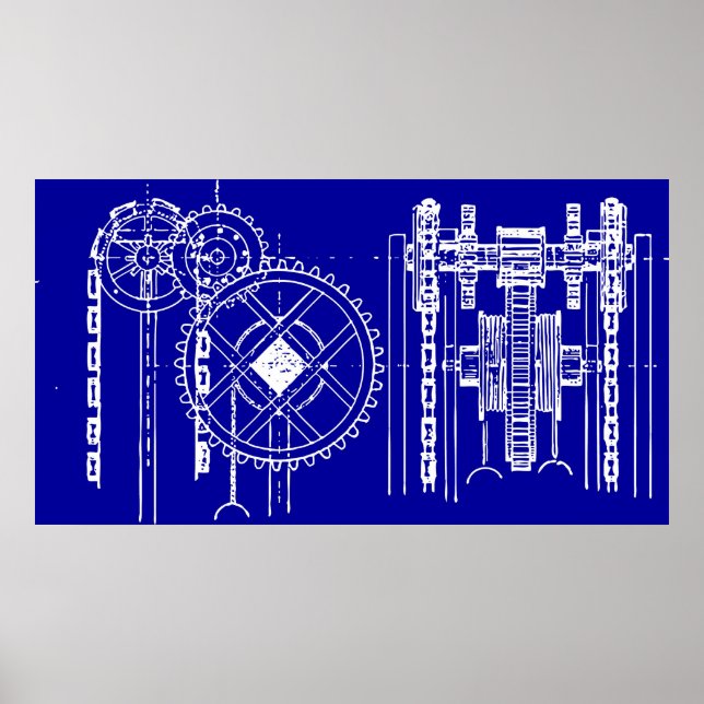 Gears Blueprint Poster (Front)