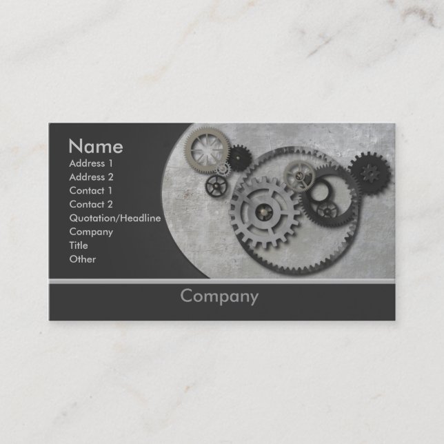 Gears Business Card (Front)