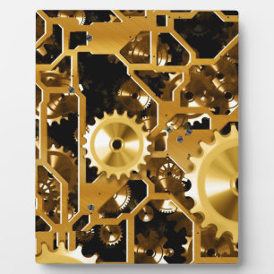 Gears Clock Office Design Digital Art Destiny Plaque