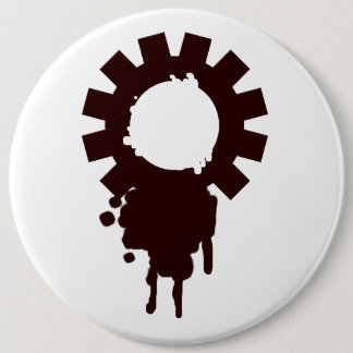 Gears logo 6 inch round button