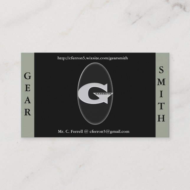 Gearsmith Business Cards (Front)