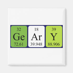 Geary periodic table name magnet