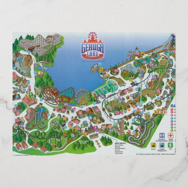 Geauga Lake Post Card!  Relive this Ohio Classic Foil Holiday Postcard (Front)