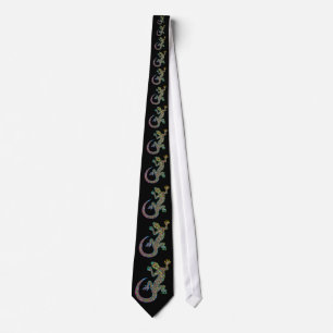 Geck Gecko Psychedelic Design Tie