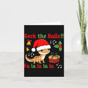 Geck The Halls Leopard Gecko Christmas Pun Pet Own Card