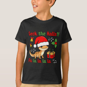 Geck The Halls Leopard Gecko Christmas Pun Pet Own T-Shirt