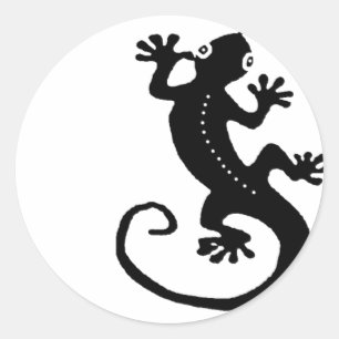 Gecko 1 classic round sticker