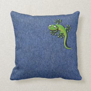 Gecko 2 throw pillow