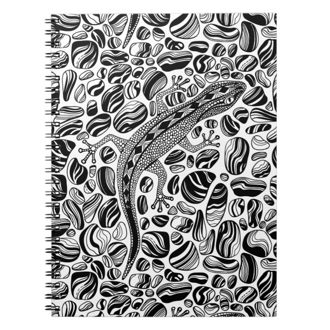 Gecko and pebbles notebook (Front)