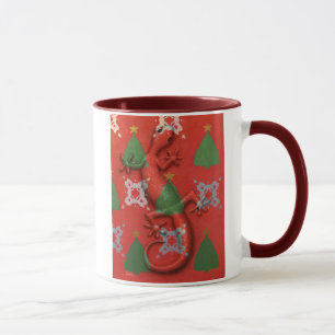 Gecko Christmas mug