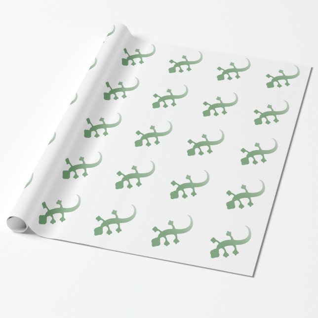 Gecko Gift Wrap Paper (Unrolled)