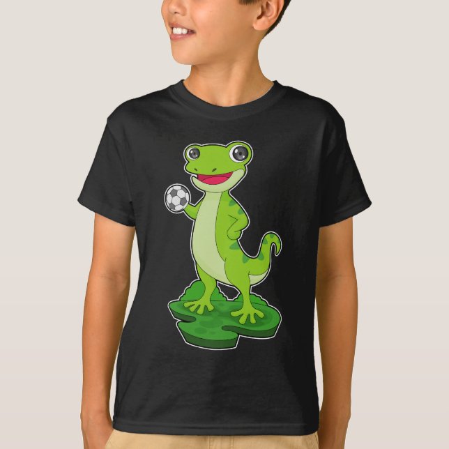Gecko Handball player Handball T-Shirt (Front)