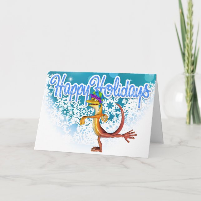 Gecko Holiday / Christmas Card - SRF (Front)