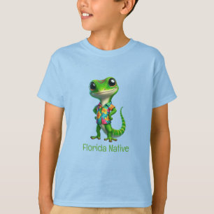 Gecko in Tropical Shirt