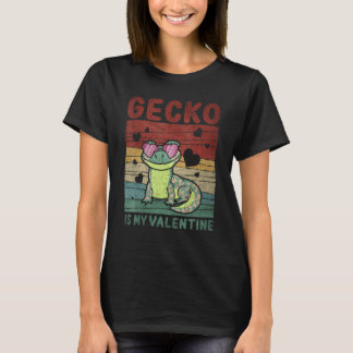 Gecko Is My Valentine Gecko Valentine's Day Vinta T-Shirt