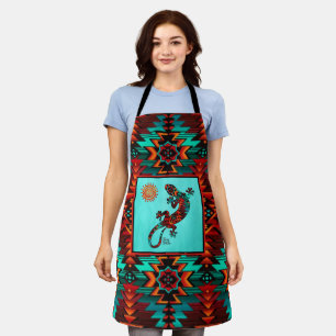 Gecko Lizard And Sun Apron