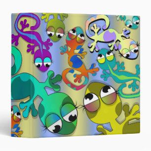 gecko lizard attack notebook binder
