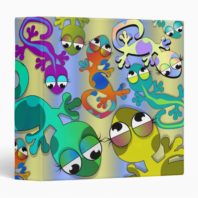 gecko lizard attack notebook binder (Front/Spine)