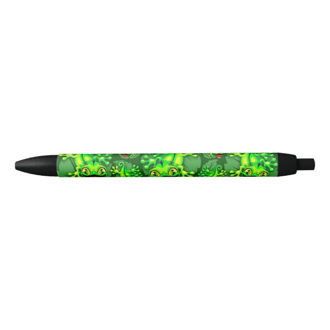 Gecko Lizard Baby Cartoon Black Ink Pen (Front)